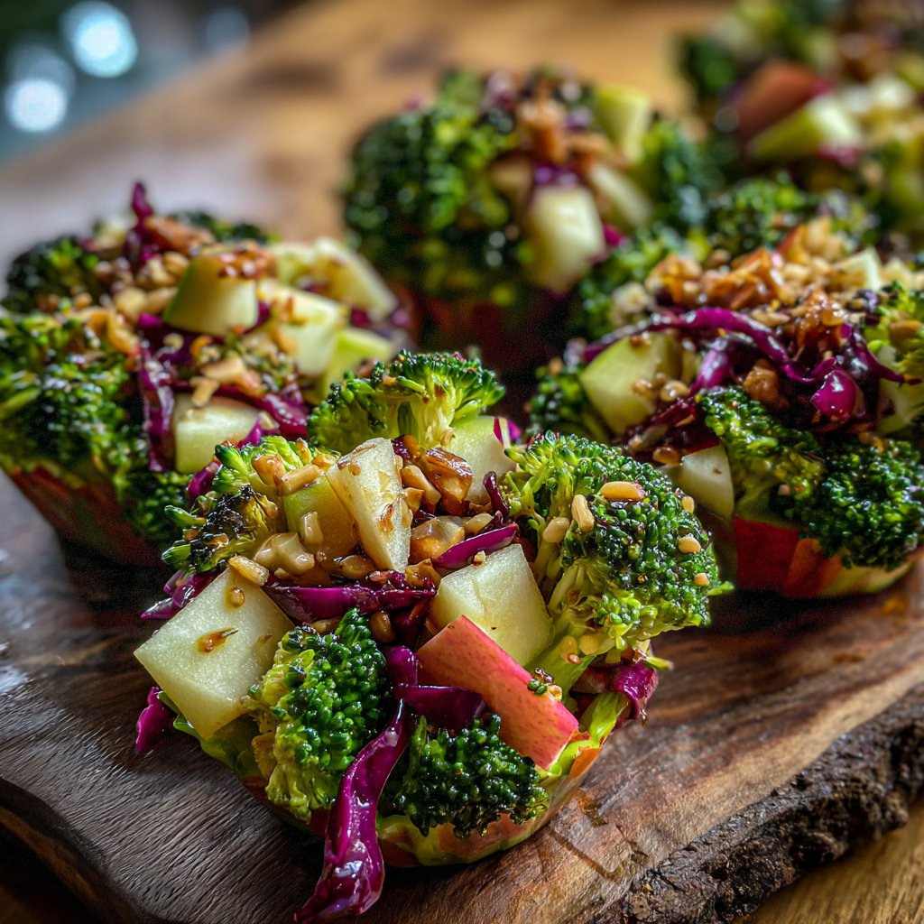 Broccoli and Apple Salad Cups