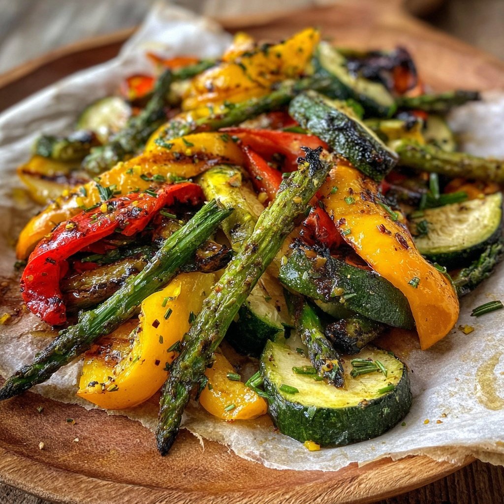 Healthy Lemon Herb Grilled Veggies