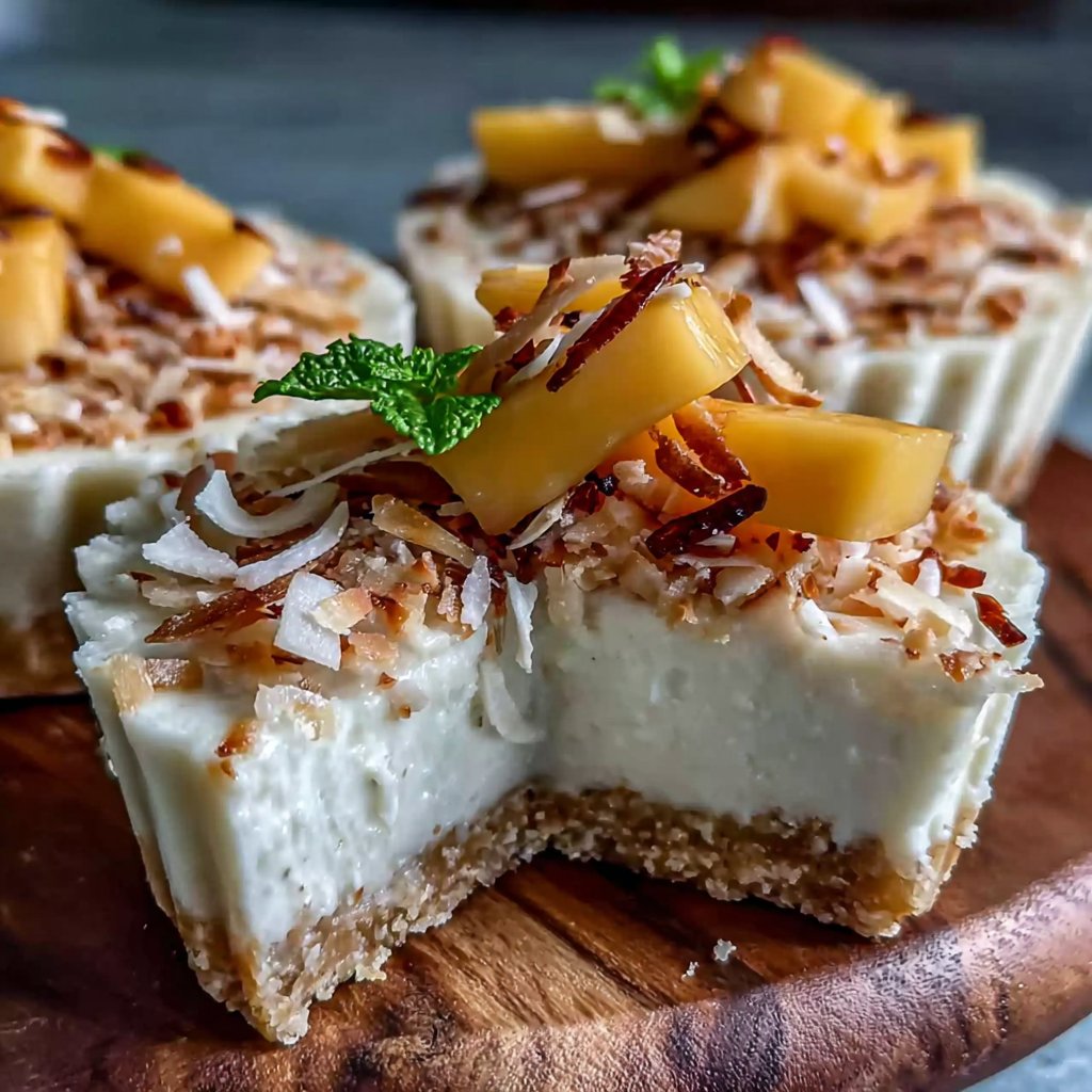 Mango & Coconut Panna Cotta Tarts