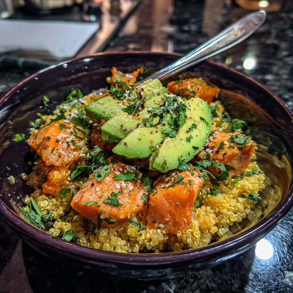 Salmon Quinoa Bowl with Avocado